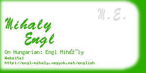 mihaly engl business card